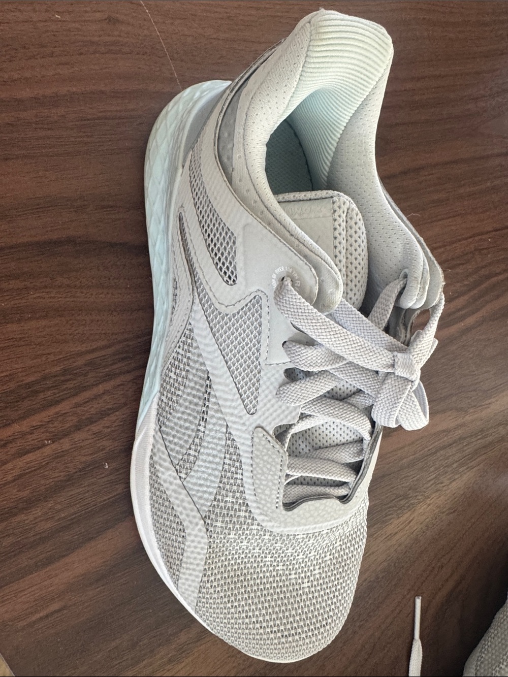 Light Gray Reebok Nano Women's Running Sneakers - size 7.5 CrossFit Like New